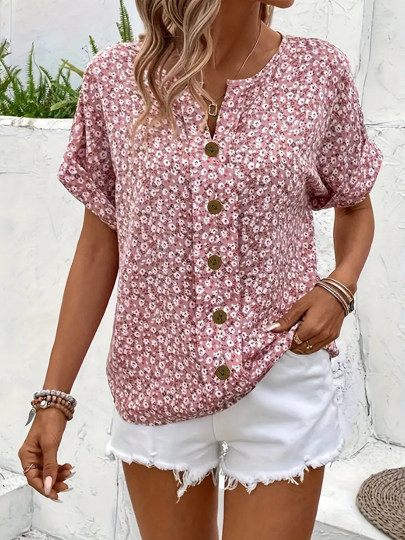 Verna Chic Floral Print Blouse