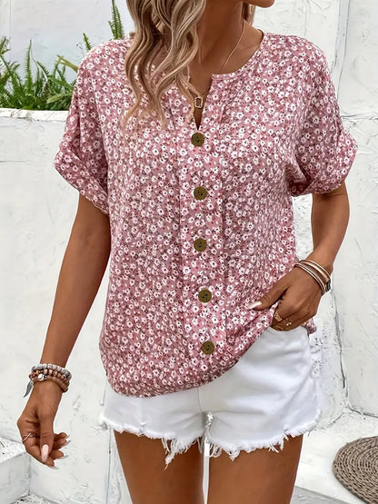 Verna Chic Floral Print Blouse