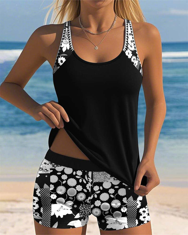 Melanie Two-Piece Swimsuit with Comfortable Fit and Floral Beach Style