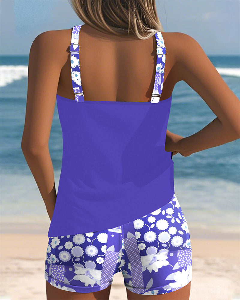 Melanie Two-Piece Swimsuit with Comfortable Fit and Floral Beach Style