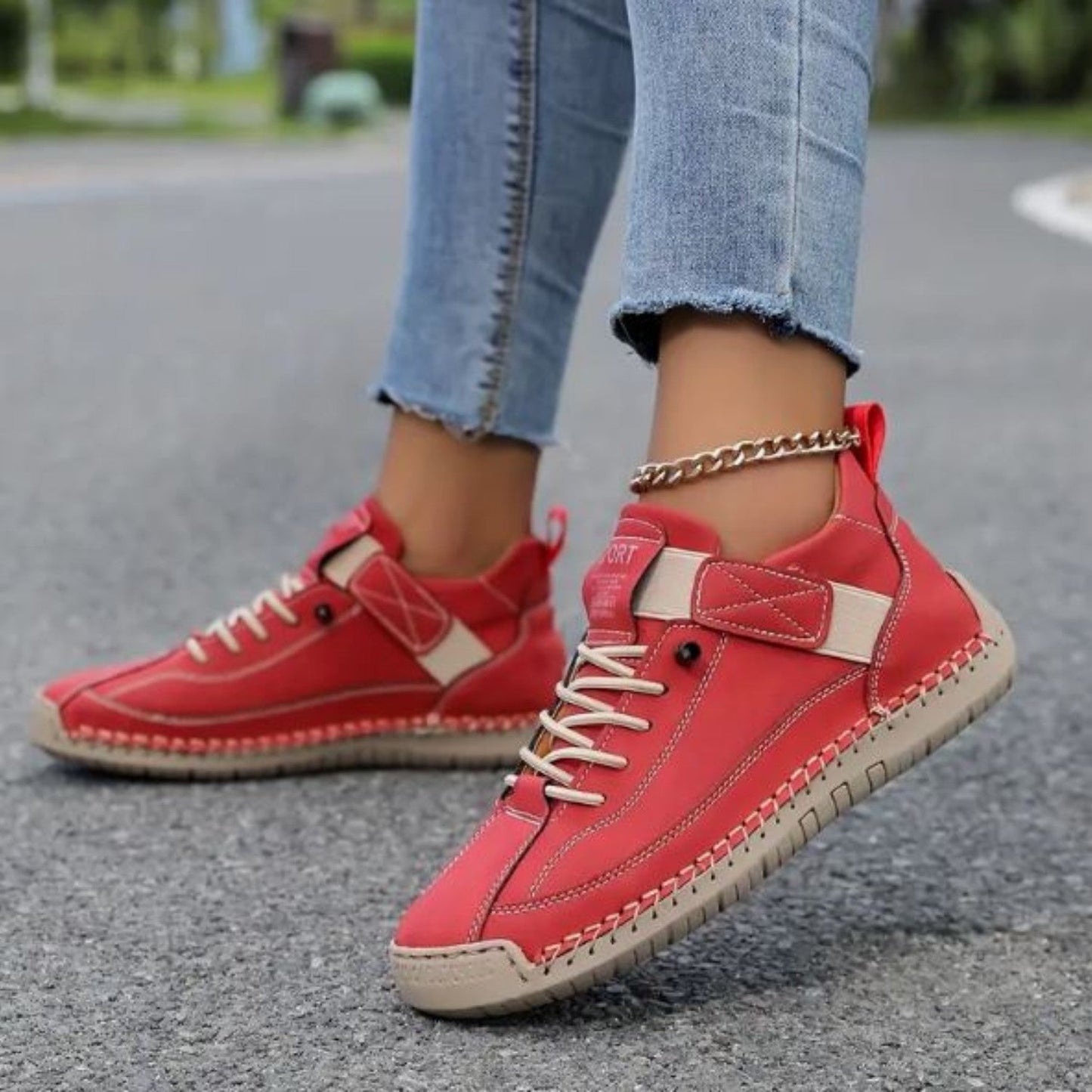 Damskie wygodne buty z szerokim fasonem