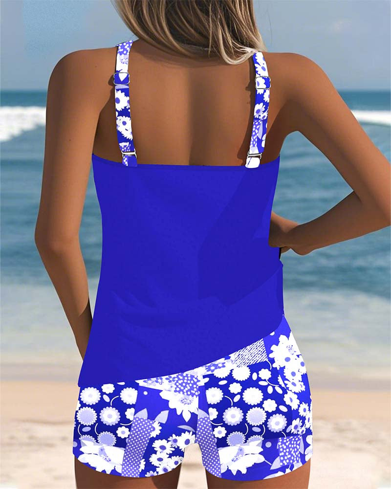 Melanie Two-Piece Swimsuit with Comfortable Fit and Floral Beach Style