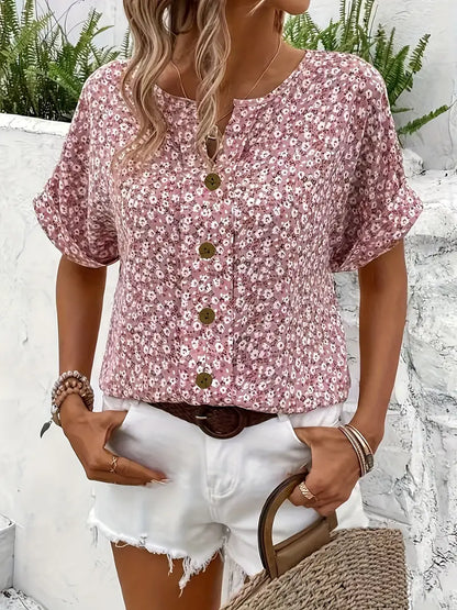 Verna Chic Floral Print Blouse