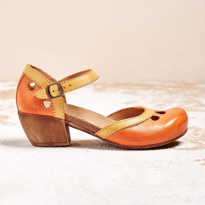 Charlotte Orthopedic Low Heel Flat Sandals
