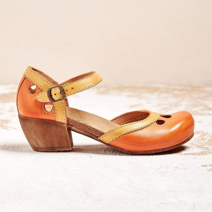 Charlotte Orthopedic Low Heel Flat Sandals