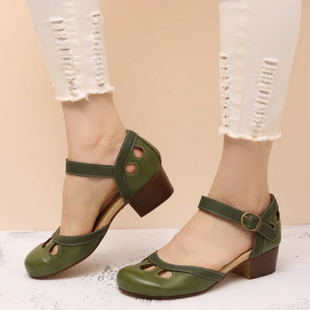 Patti Comfortable Low-Heeled Sandals