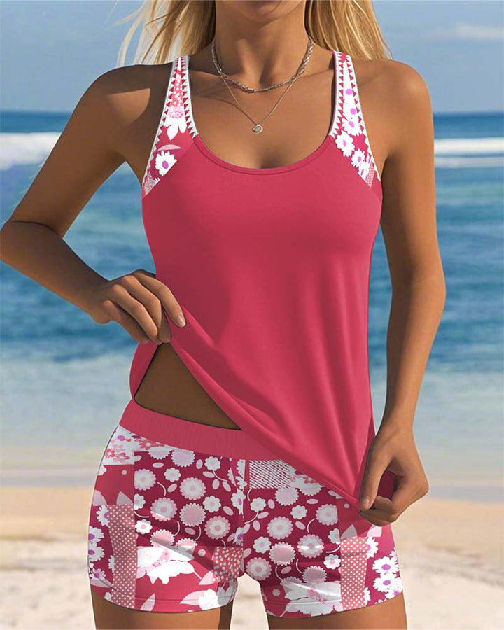 Melanie Two-Piece Swimsuit with Comfortable Fit and Floral Beach Style