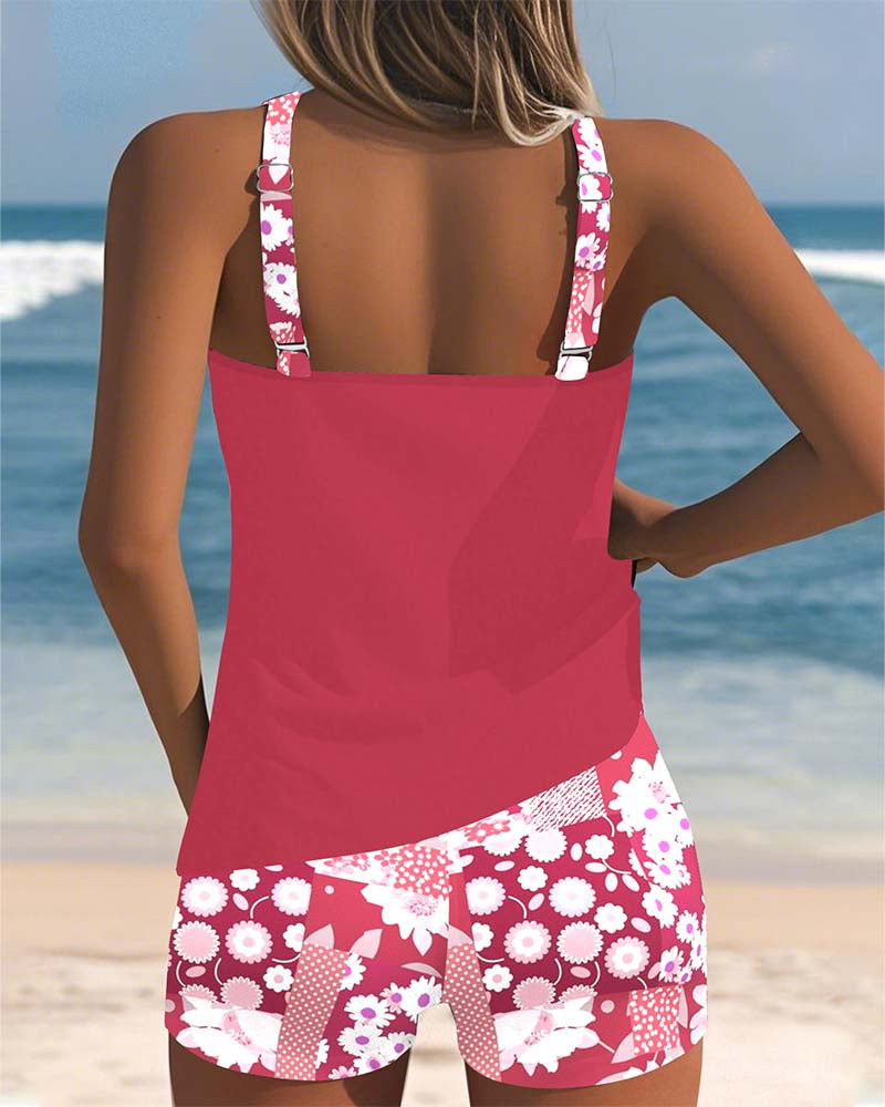 Melanie Two-Piece Swimsuit with Comfortable Fit and Floral Beach Style