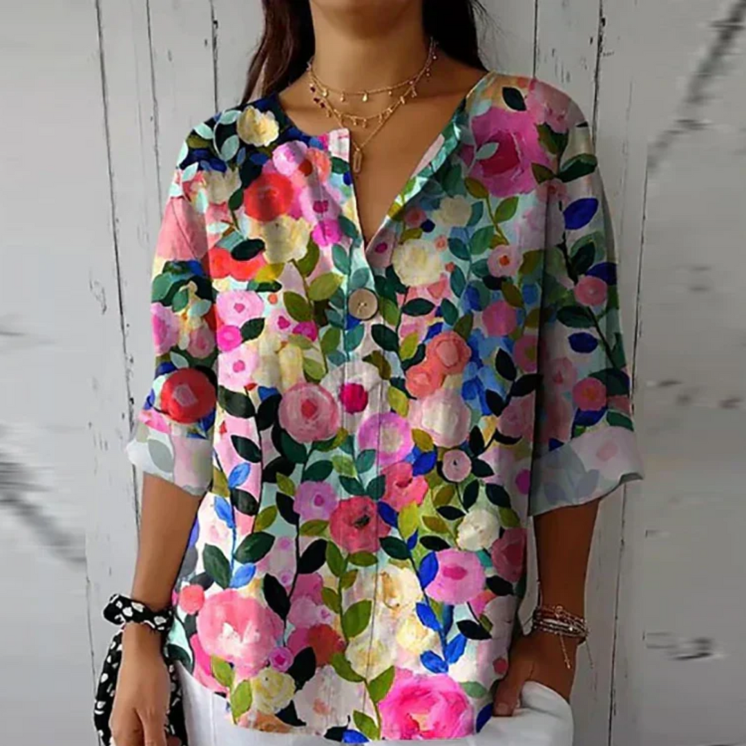 Arlene Chic Floral Print Blouse