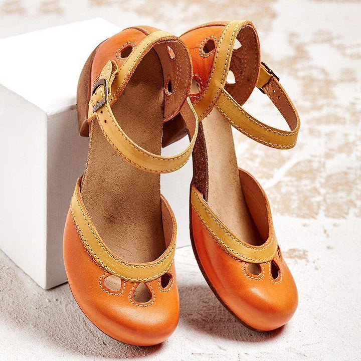 Charlotte Orthopedic Low Heel Flat Sandals