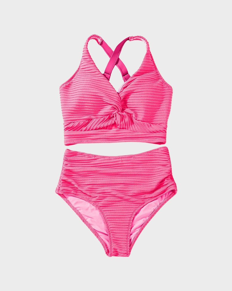 Zosia | Damskie Bikini z Wysokim Stanem i Prążkowanym Materiałem
