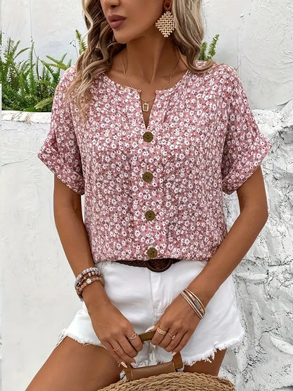 Verna Chic Floral Print Blouse