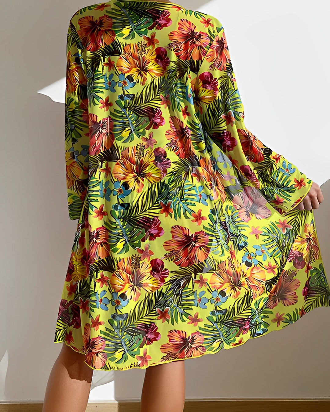 Juanita Tropical Print Bikini Set with Cover-Up