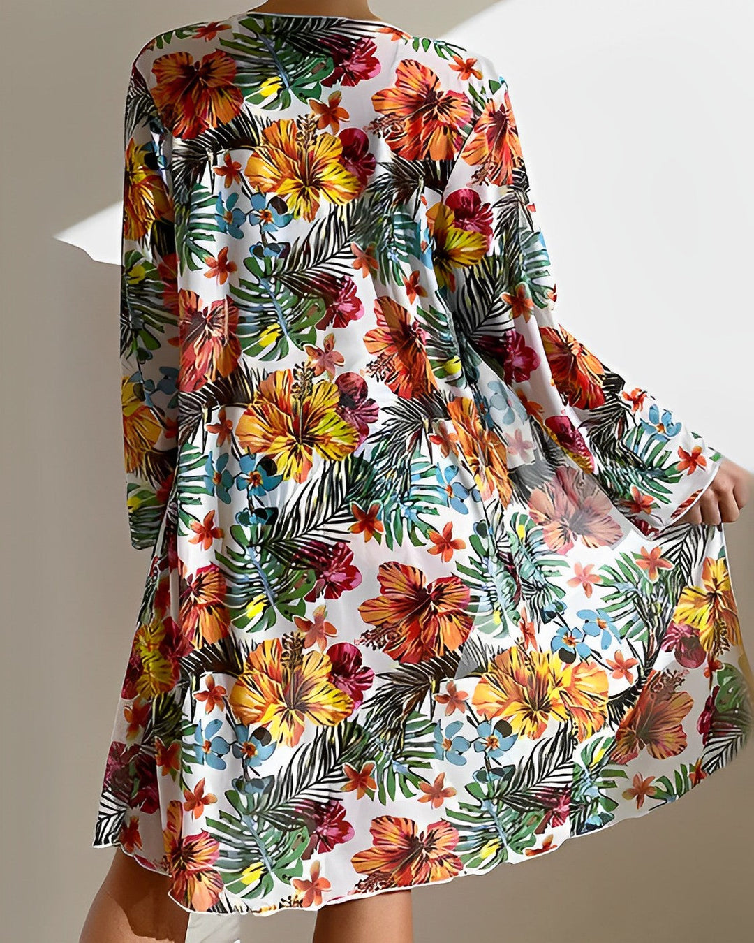 Juanita Tropical Print Bikini Set with Cover-Up