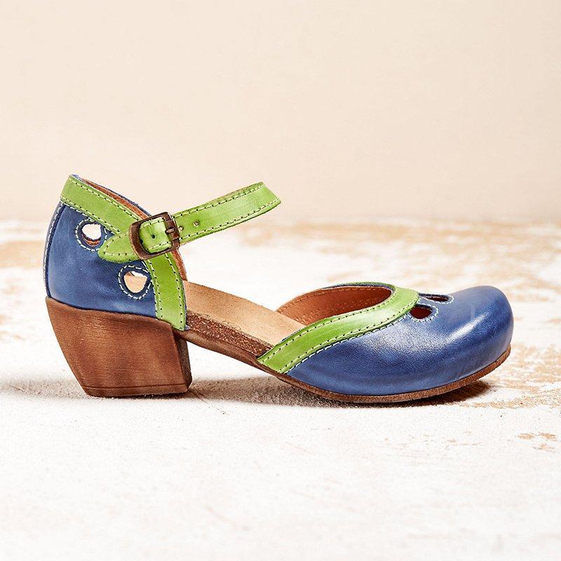 Charlotte Orthopedic Low Heel Flat Sandals