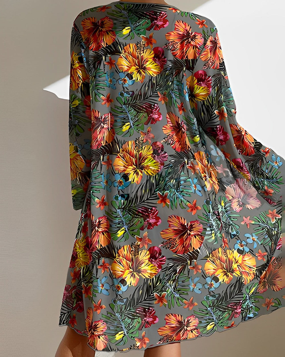 Juanita Tropical Print Bikini Set with Cover-Up
