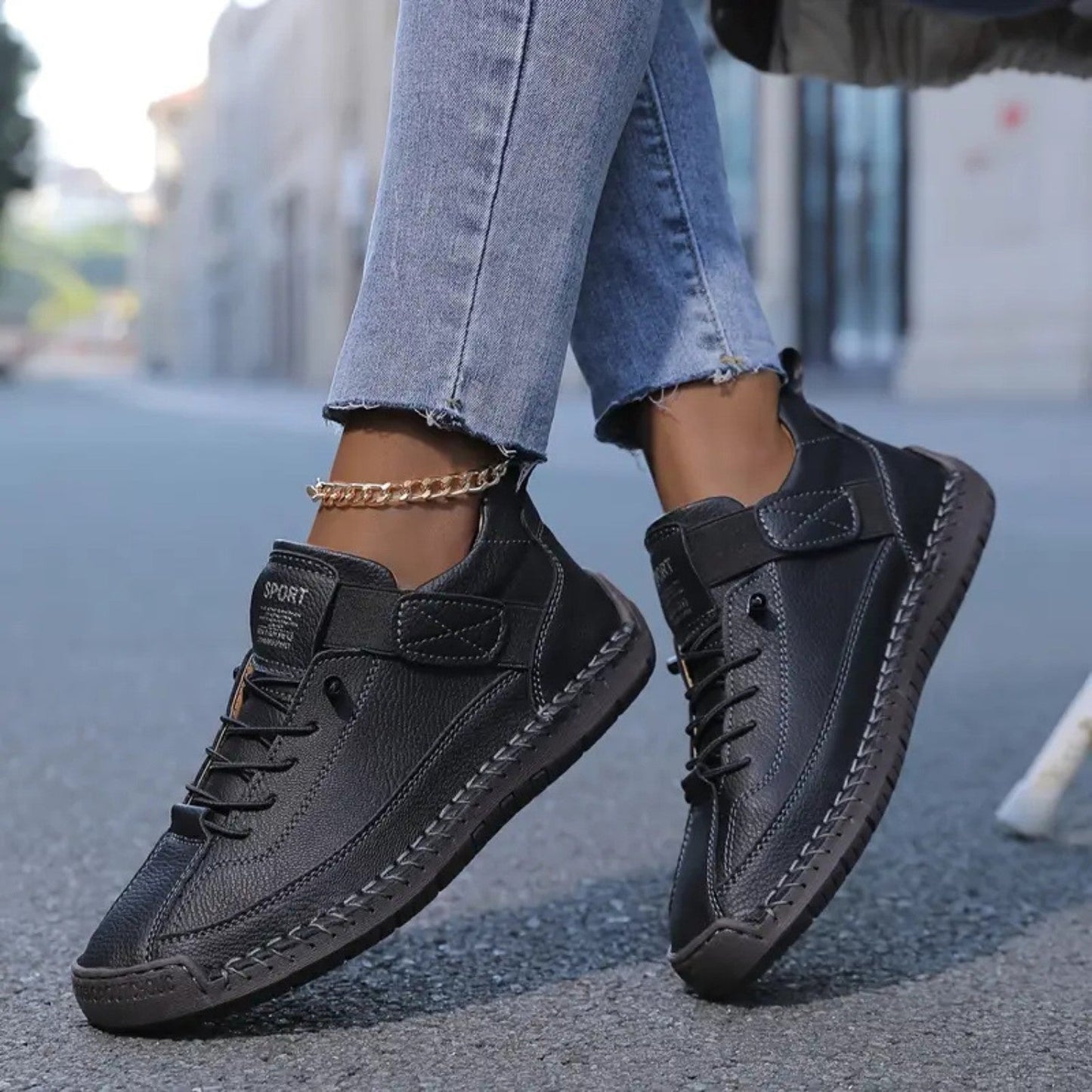 Damskie wygodne buty z szerokim fasonem