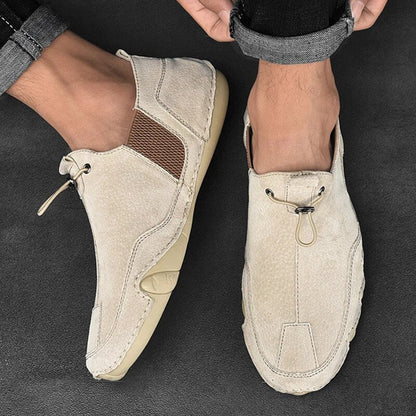 Męskie Skórzane Buty Z Wiązaniem I Antypoślizgową Podeszwą