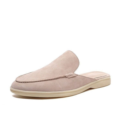 Męskie loafersy bez pięty, wsuwane, w stylu zamszowym