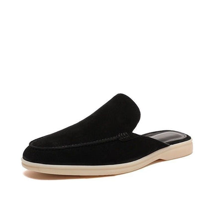 Męskie loafersy bez pięty, wsuwane, w stylu zamszowym
