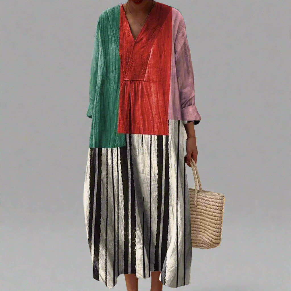 Rosa Elegant Geometric Dress