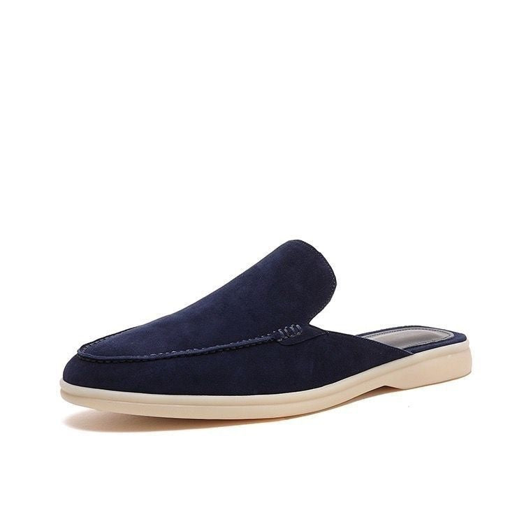 Męskie loafersy bez pięty, wsuwane, w stylu zamszowym
