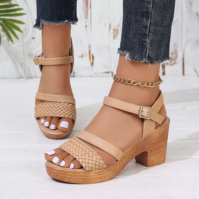 Deborah Woven Platform Sandals