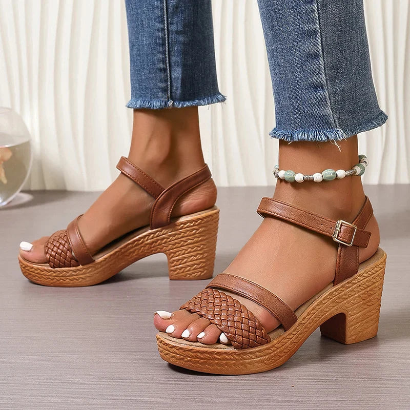 Deborah Woven Platform Sandals