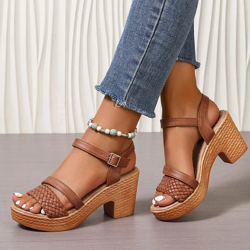 Deborah Woven Platform Sandals