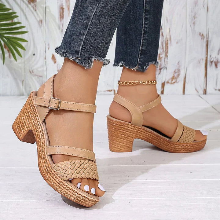 Deborah Woven Platform Sandals