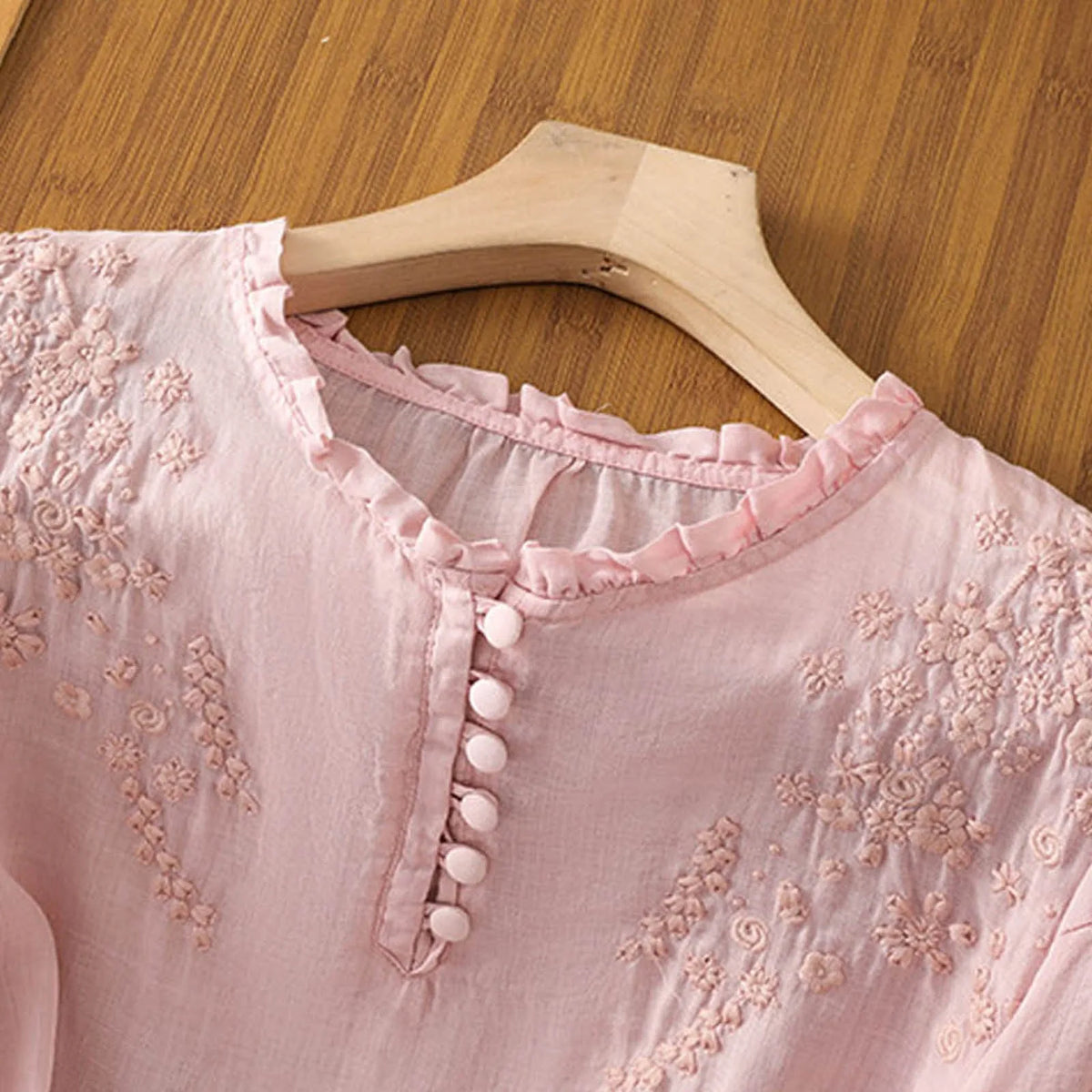 Suzanne Floral Button-Front Blouse