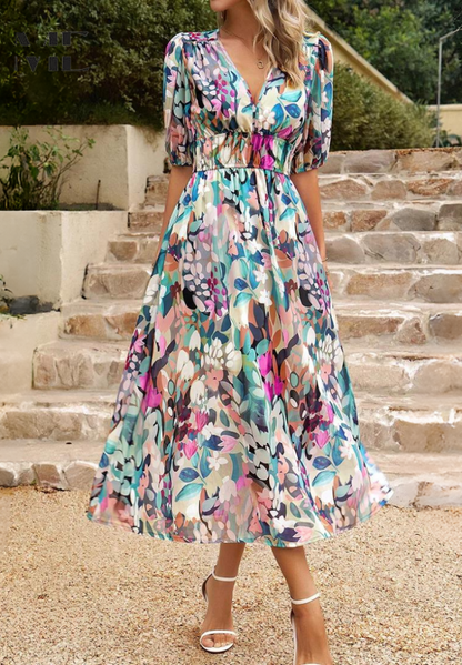 Monica Elegant Floral Dress