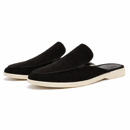 Męskie loafersy bez pięty, wsuwane, w stylu zamszowym