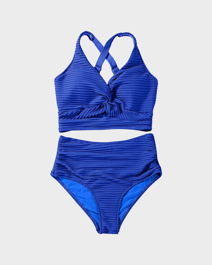 Zosia | Damskie Bikini z Wysokim Stanem i Prążkowanym Materiałem