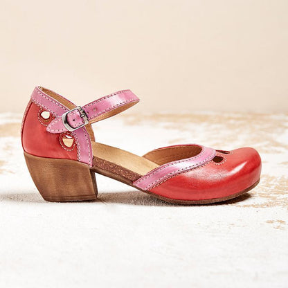 Charlotte Orthopedic Low Heel Flat Sandals