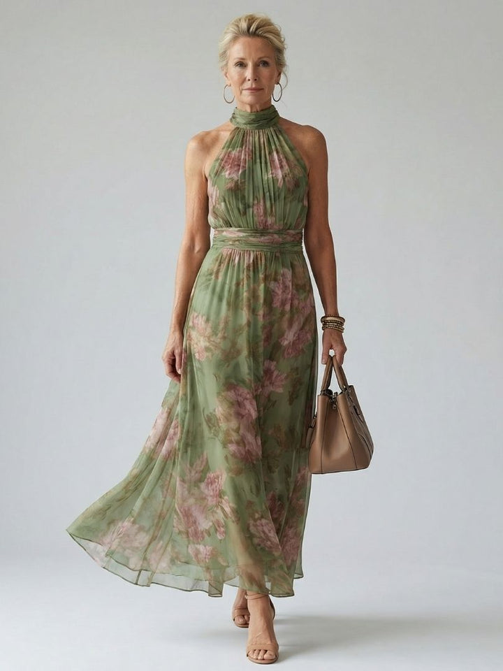 Colette Floral Halter Midi Dress