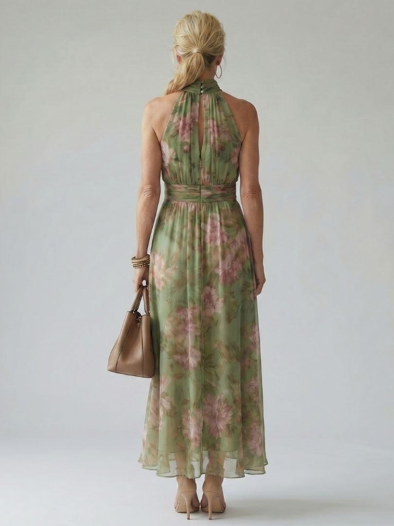 Colette Floral Halter Midi Dress