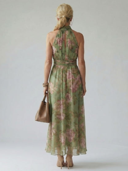 Colette Floral Halter Midi Dress