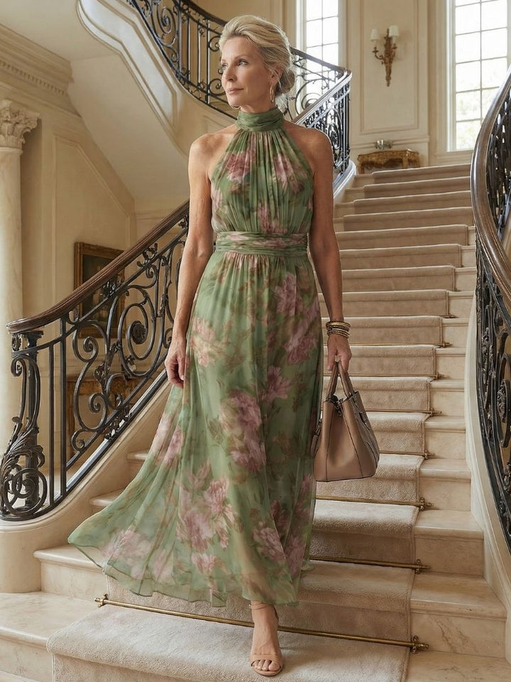 Colette Floral Halter Midi Dress