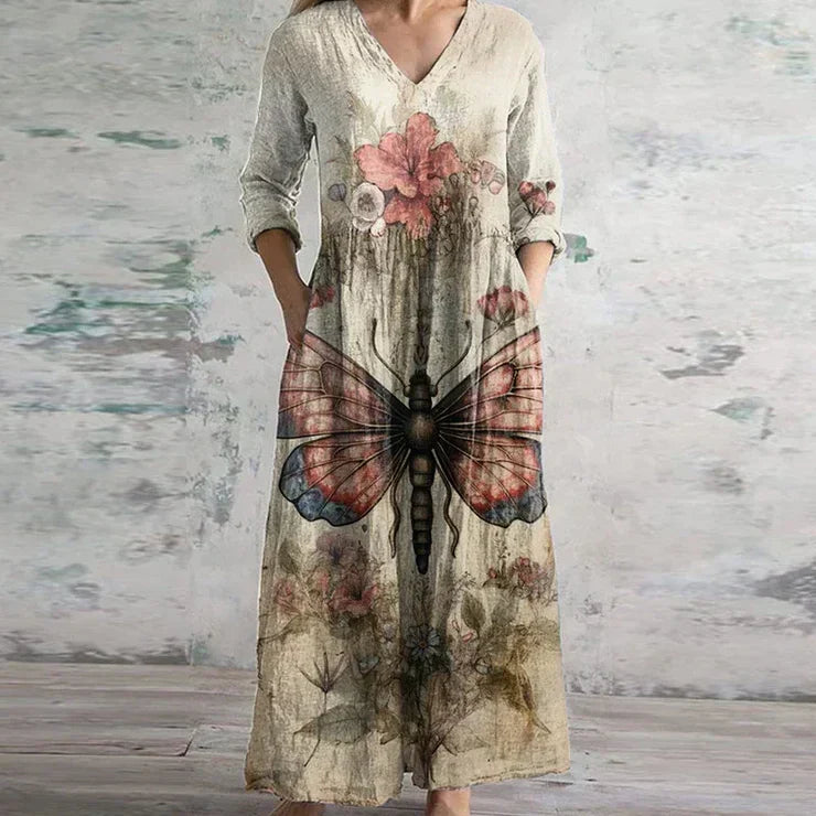 Kristen Elegant Retro Maxi Dress