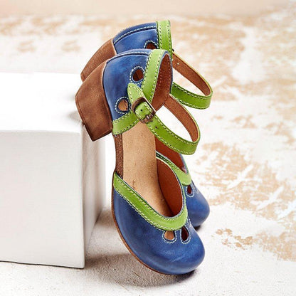 Charlotte Orthopedic Low Heel Flat Sandals