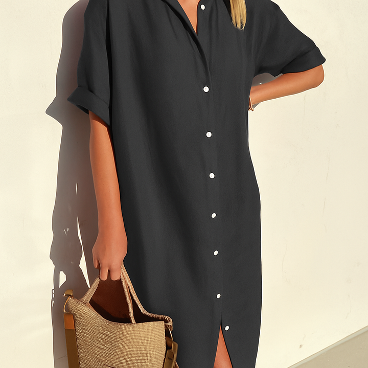 Estelle Button Down Midi Shirt Dress