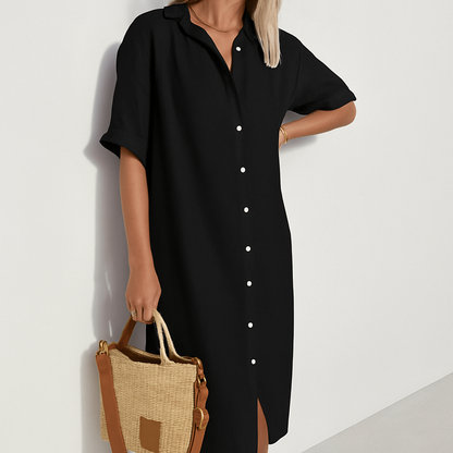 Estelle Button Down Midi Shirt Dress