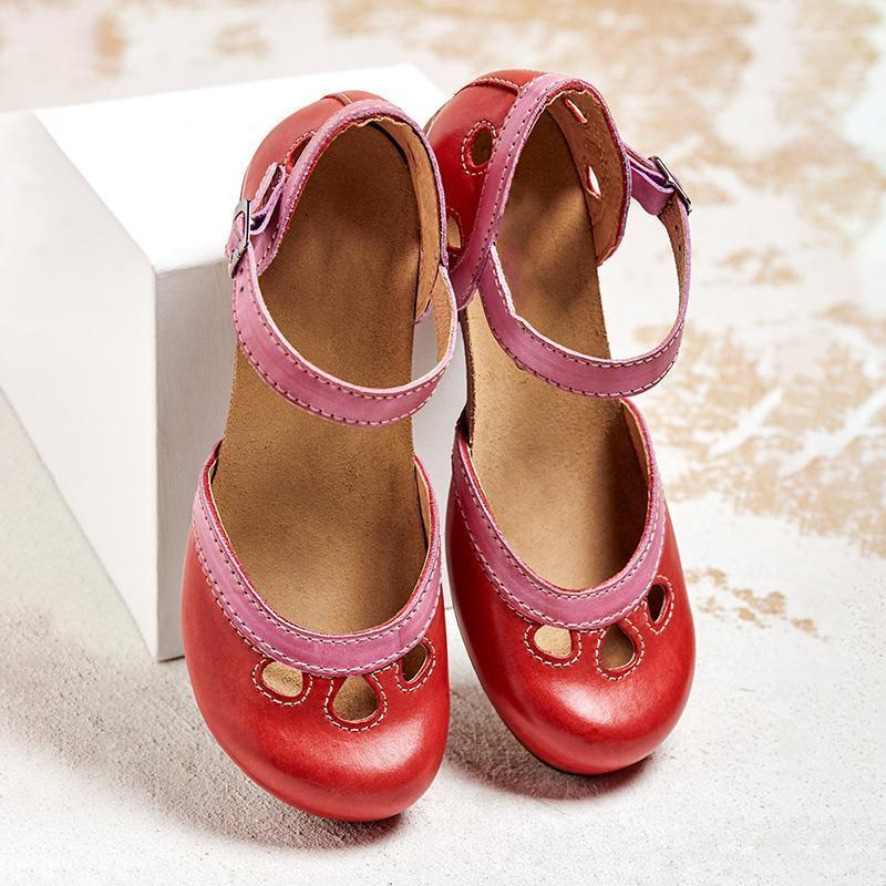 Charlotte Orthopedic Low Heel Flat Sandals