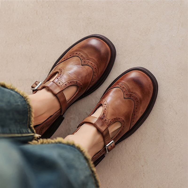 Nina Elegant Vegan Leather Mary Jane Sandal