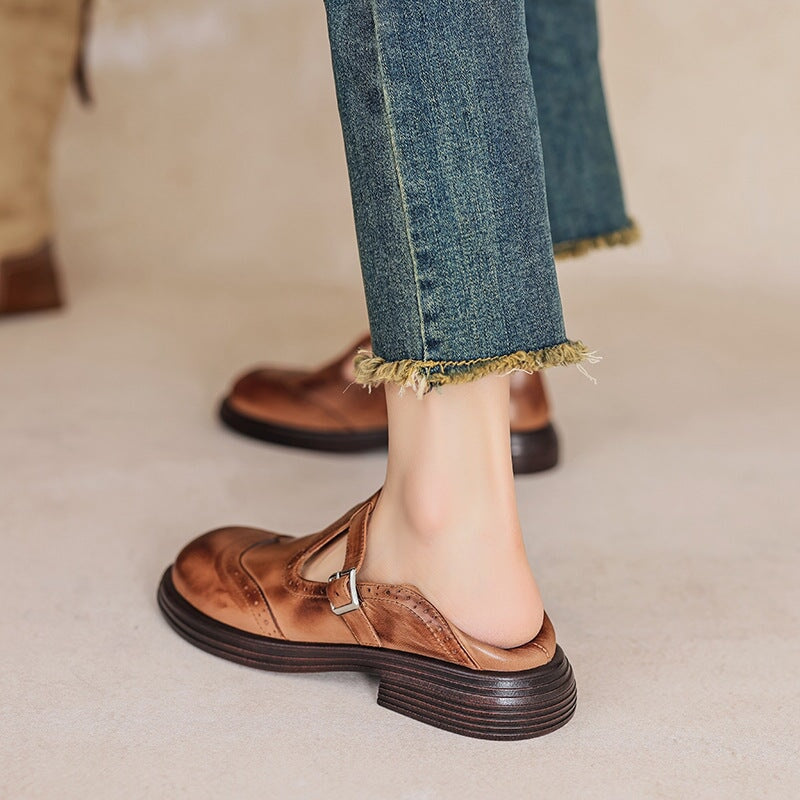 Nina Elegant Vegan Leather Mary Jane Sandal