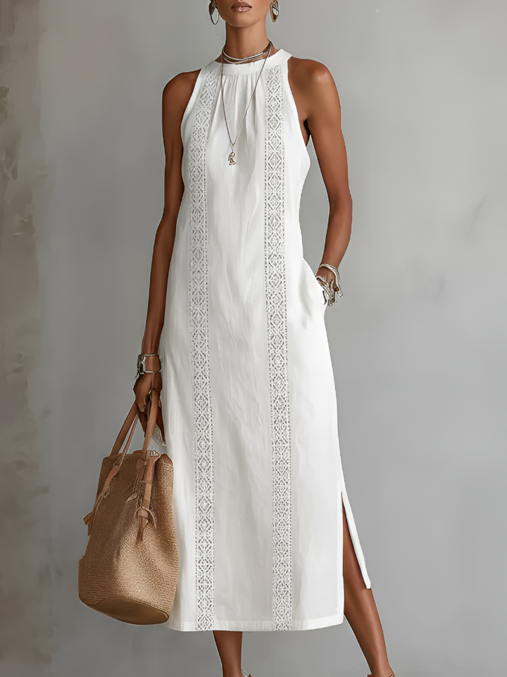 Octaviana Embroidered Sleeveless Midi Dress