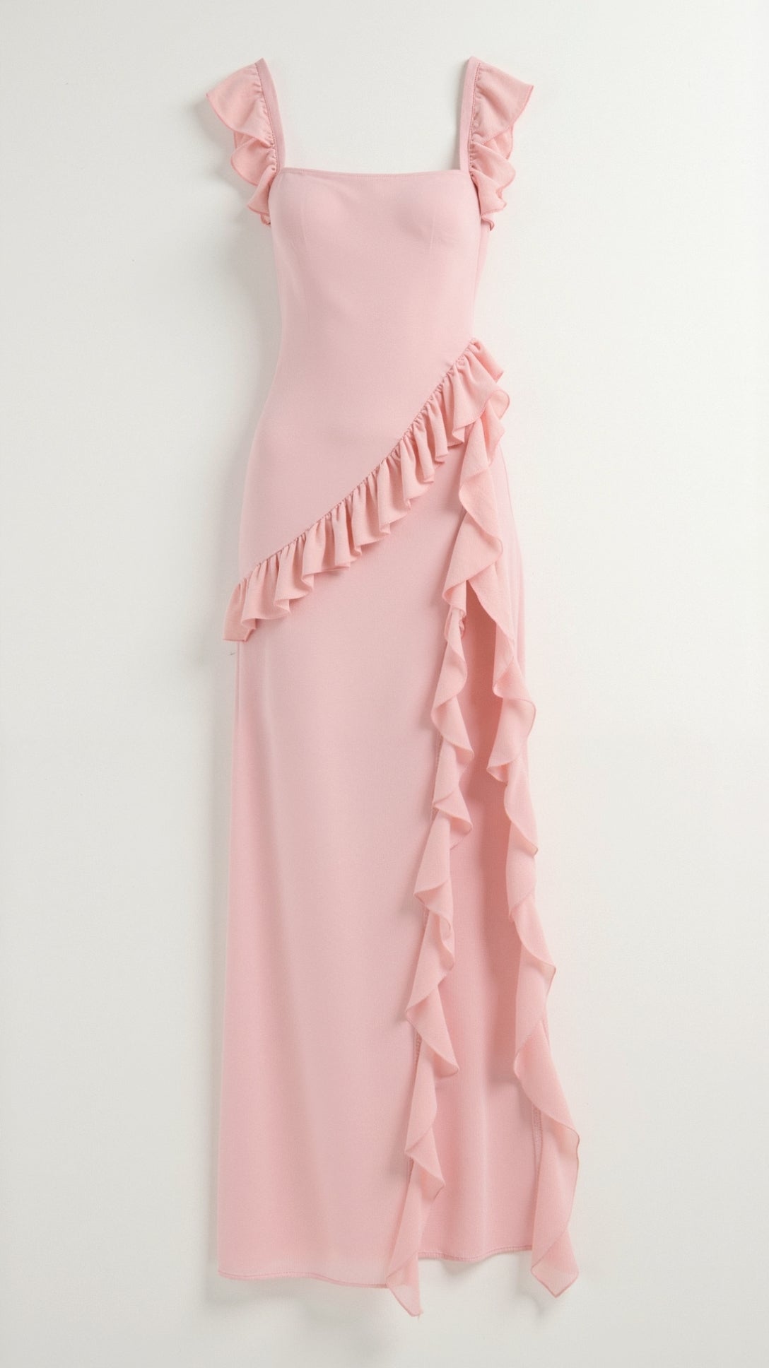 Laura | Elegancka falbankowa sukienka maxi