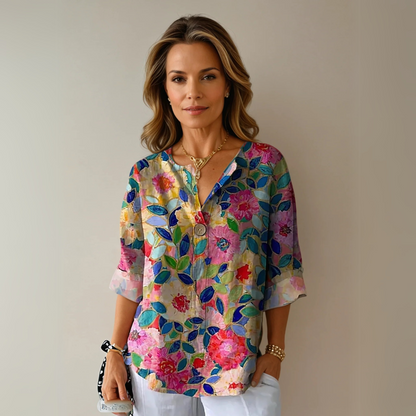 Arlene Chic Floral Print Blouse