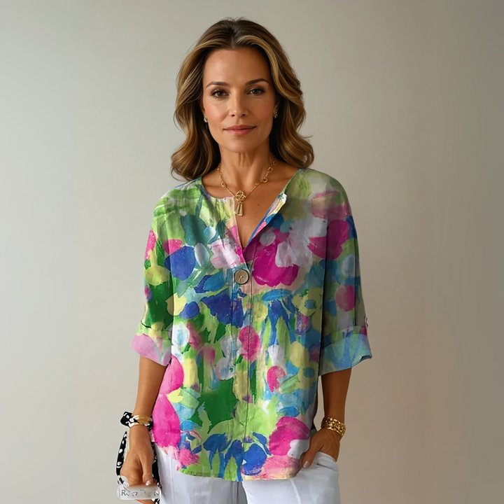 Arlene Chic Floral Print Blouse